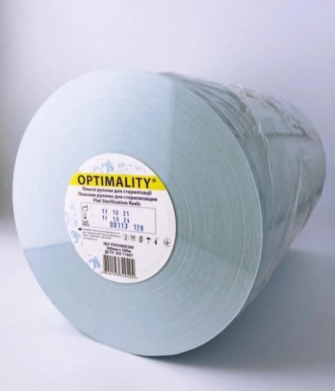 Рулон плаский 350мм × 200м OPTIMALITY. Багатошаровий медичний папір 70 г/м2